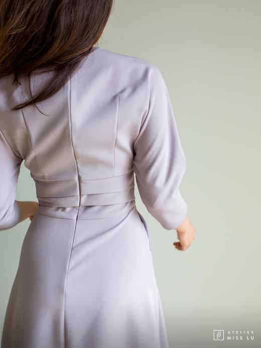 AtelierMissLu / Kassie-香芋紫腰部设计连身裙 商品图4