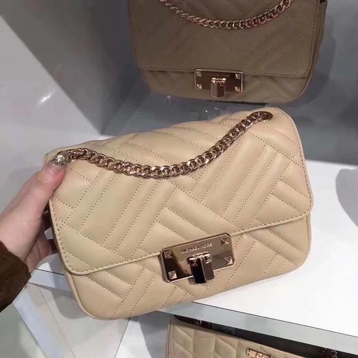 LA现货 黑色1个 Michael Kors MK 女包 斜挎单肩菱格翻盖包 小香风 链条斜挎单肩包 女包 商品图5