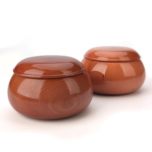 围甲套装 6CM新榧木棋盘+咖啡色新棋罐+A中云子 商品图4