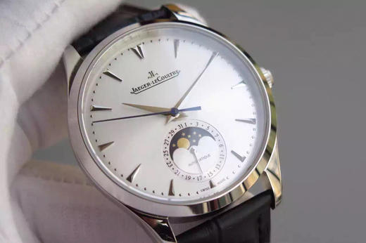 VF积家Q1368420。日历和月相所有功能和原装机芯一致 进口9015机械改装复刻原版Cal．925全自动机芯 精细的打磨和做工 透底，牛皮表带 商品图4