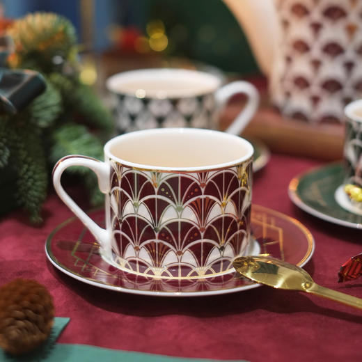 TaDah 爵士年代ART DECO复古骨瓷下午茶杯咖啡杯礼盒 商品图3