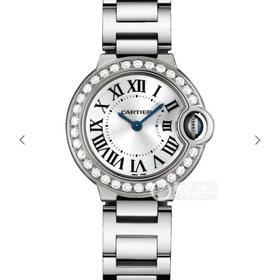 3A卡地亚蓝气球WE9003z3，原装瑞士Cal.057石英机芯表径：28.5毫米，表壳厚度：9.35毫米，表镜材质：蓝宝石水晶玻璃，背透：密底