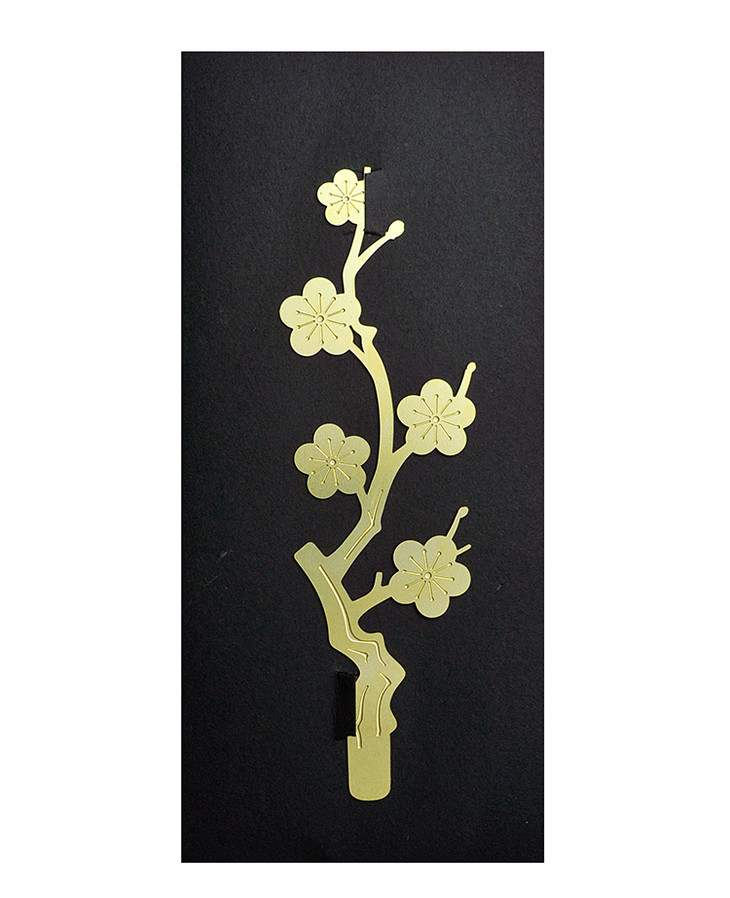 唯诗傲梅书签纯铜制梅花形书签