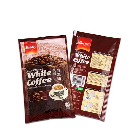【食品酒水】SUPER炭烧经典三合一白咖啡 原味速溶白咖啡 600g 商品图2