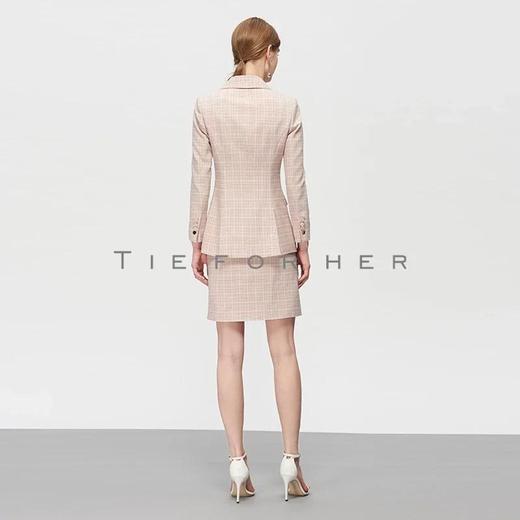 19SSDU118 玫瑰粉格纹西装半裙两件套 商品图2