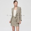 19SSDU54 豆绿格纹不对称驳头西装两件套 商品缩略图4