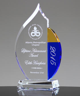 精品火焰水晶奖杯创意定做奖杯奖牌纪念品