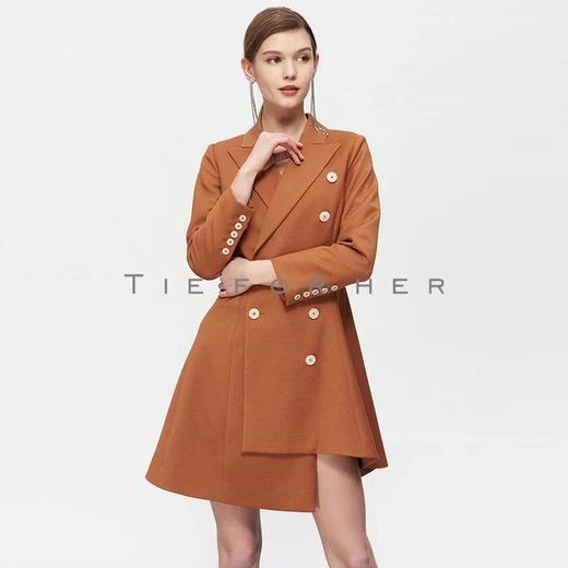 19SSDU114 珊瑚橘不规则西装外套 商品图2