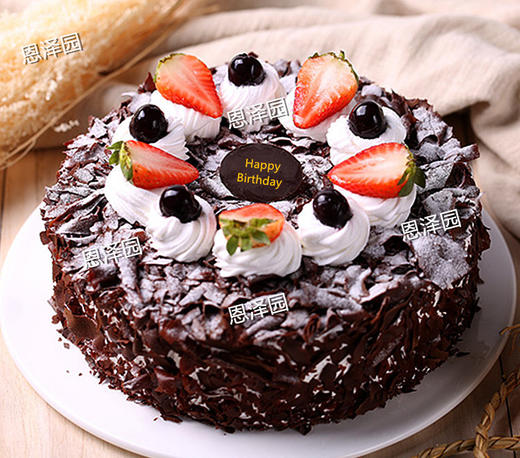 《黑森林b款》淡奶油款生日蛋糕