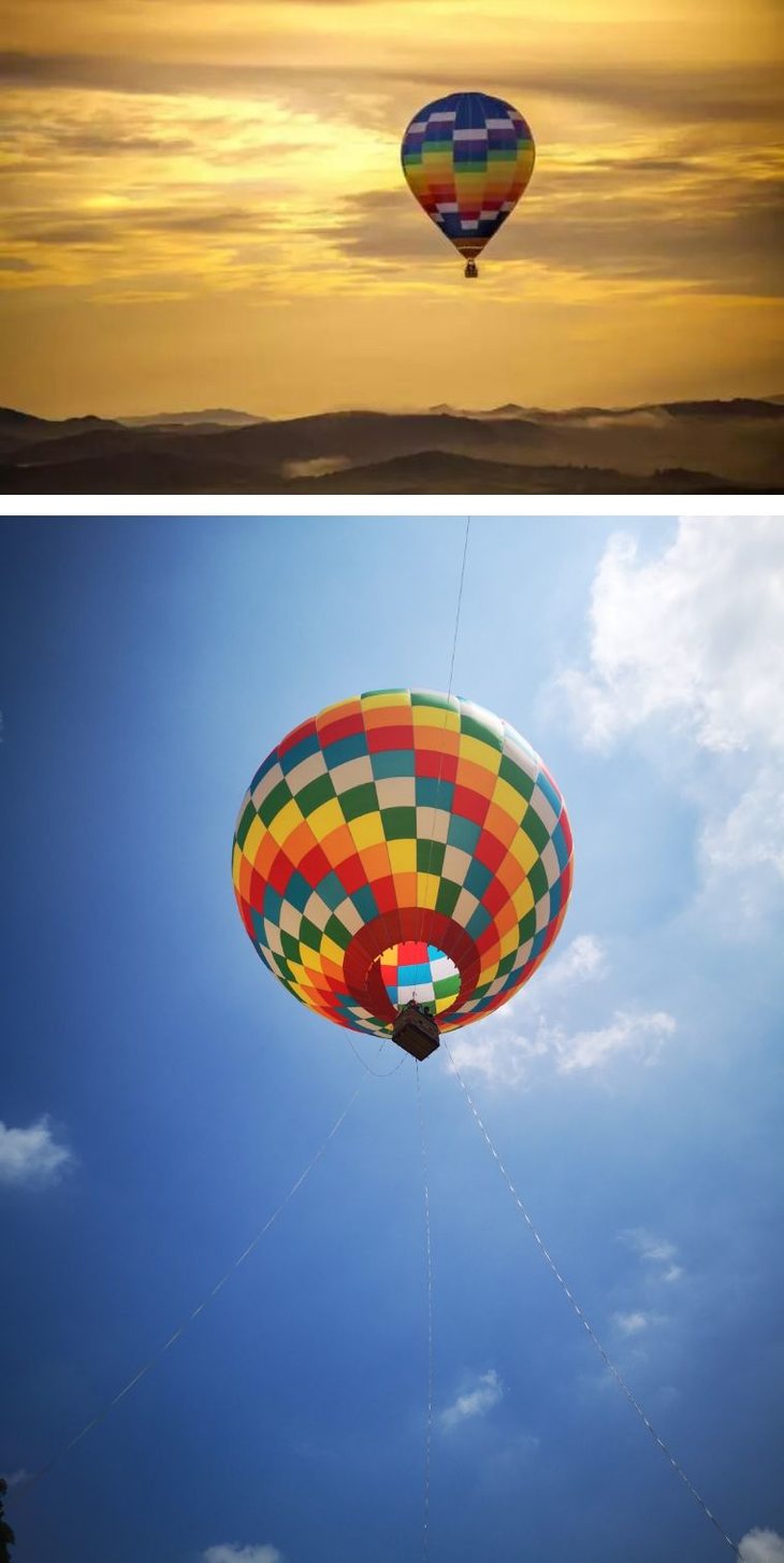 【浪漫热气球之旅】英德双人乐天游热气球系留飞 住宿一晚仅需399元