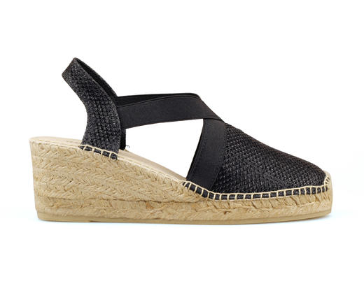 西班牙原产redlake女草编鞋301s黑色