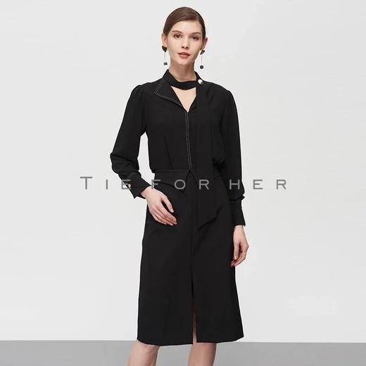 19SSDD20 炭黑色翻边包臀裙 商品图2