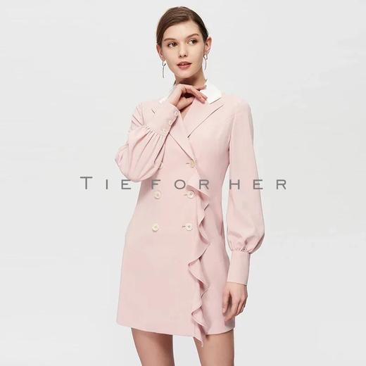 19SSDU125 茱萸粉荷叶边西装外套 商品图3