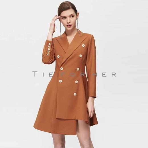 19SSDU114 珊瑚橘不规则西装外套 商品图3