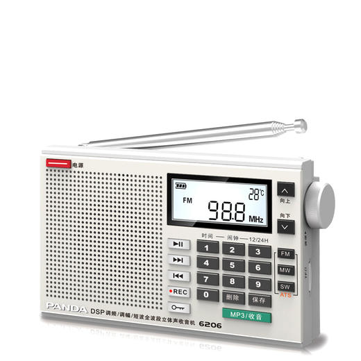 熊猫 DSP全波段插卡立体声收音机 6206 商品图0