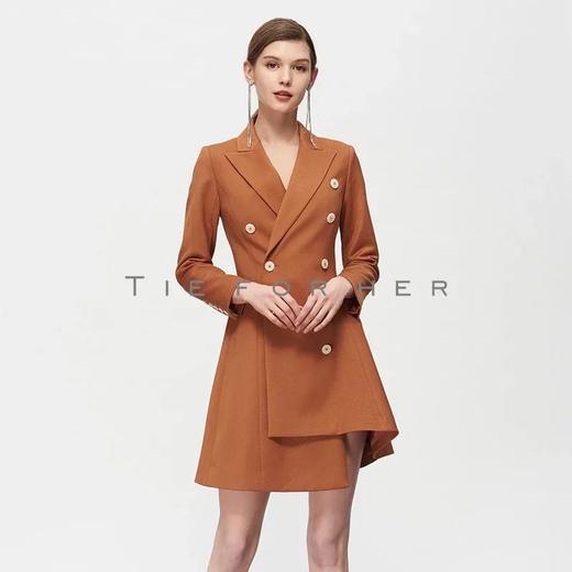 19SSDU114 珊瑚橘不规则西装外套 商品图1