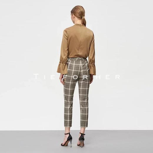 19SSDU74 尼罗河绿抽绳荷叶边衬衫 商品图4