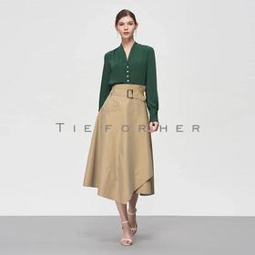 19SSDU68 英国绿V领衬衫