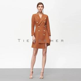 19SSDU114 珊瑚橘不规则西装外套