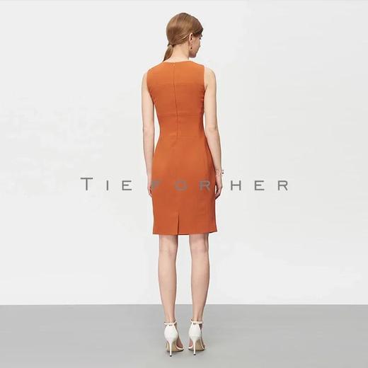 19SSDU146 姜黄橘多线分割无袖连衣裙 商品图4