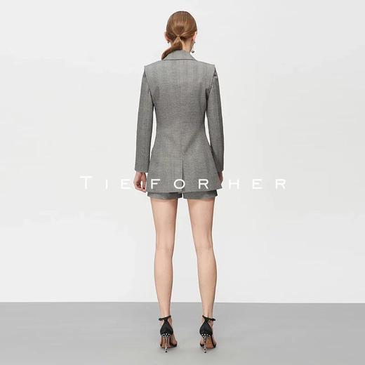 19SSDU156 布鲁灰格纹假两层西装两件套 商品图4