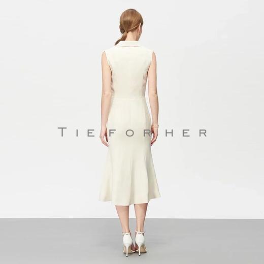 19SSDU119 奶白色鱼尾无袖连衣裙 商品图4