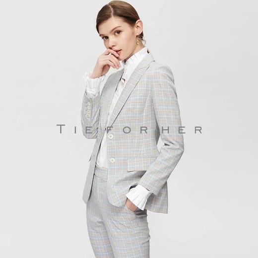 TF217 夕雾蓝格纹三件套 商品图3