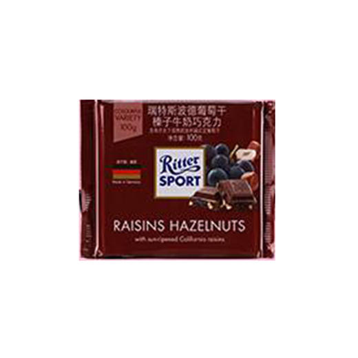 100g瑞特斯波德葡萄干榛子牛奶巧克力 商品图0