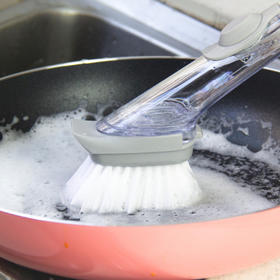 长柄洗锅刷子刷锅神器不粘油厨房用刷锅刷子自动加液海绵洗碗刷