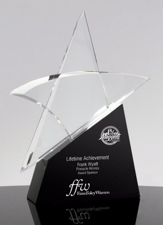 高档五角星奖杯定做水晶奖杯定制五角星颁奖奖品 商品图0