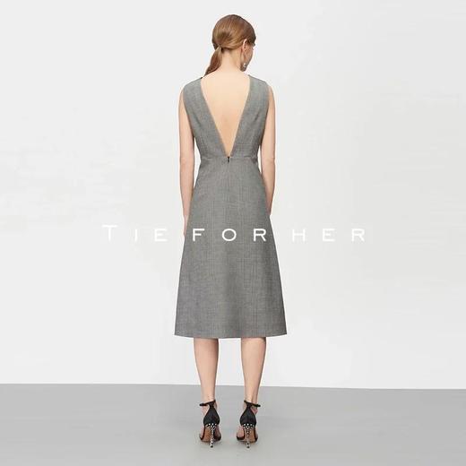 19SSDU157 布鲁灰格纹无袖西装连衣裙 商品图3