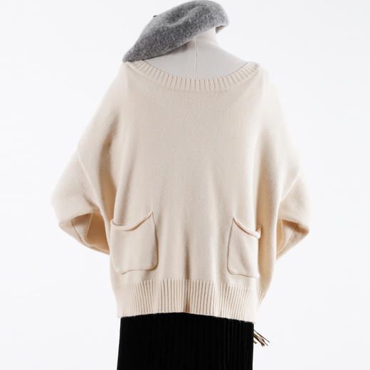 【服饰鞋包】日韩秋冬新款兔绒包芯纱毛衣开衫外套套头宽松复古正反穿针织开衫 商品图2