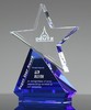 蓝色五角星水晶奖座创意奖杯 商品缩略图0