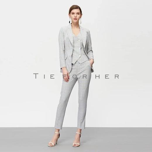 TF217 夕雾蓝格纹三件套 商品图0