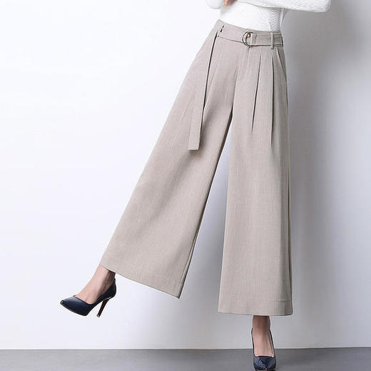 百褶阔腿裤,九分大裤脚阔腿裤al9901
