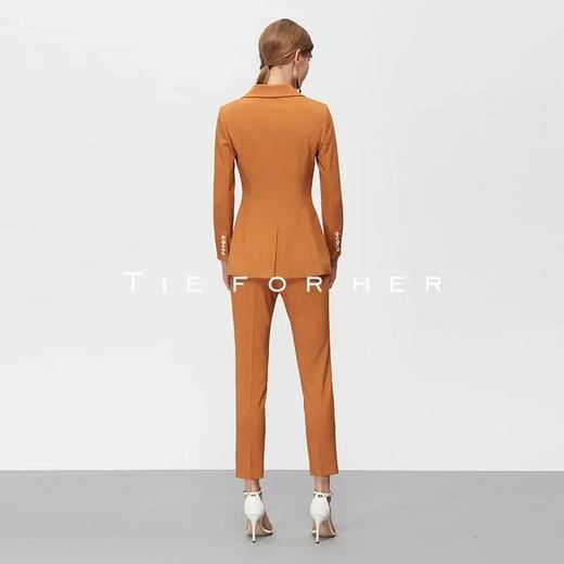 TF216 柑橘黄双排扣西装两件套 商品图4