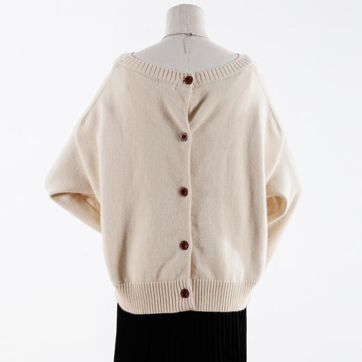 【服饰鞋包】日韩秋冬新款兔绒包芯纱毛衣开衫外套套头宽松复古正反穿针织开衫 商品图3