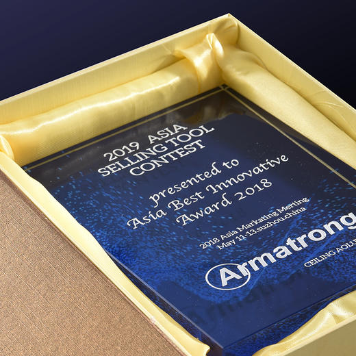 半透彩印水晶奖杯奖牌定制创意水晶制作 商品图2