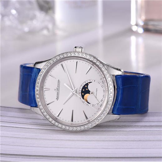 积家 Jaeger-LeCoultre 大师系列超薄月相女士自动机械腕表 Q1258401 商品图1