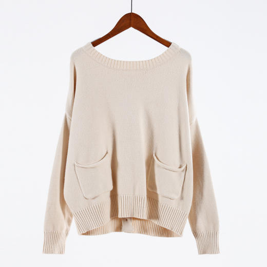 【服饰鞋包】日韩秋冬新款兔绒包芯纱毛衣开衫外套套头宽松复古正反穿针织开衫 商品图1