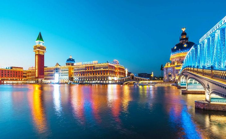 319元起打卡东方水城威尼斯海澜飞马水城马车游园环城游艇夜游贡多拉