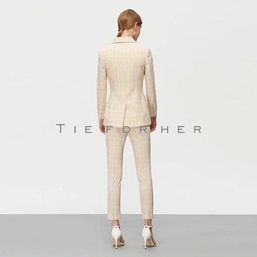 TF218 藕粉色格纹三件套 商品图4