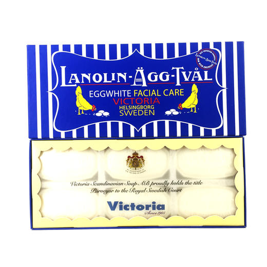 瑞典皇室御用蛋清洁面皂维多利亚Victoria洁面皂50g*6块 商品图3