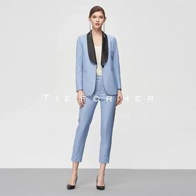 19TFL09 马卡龙色拼接青果领西装两件套