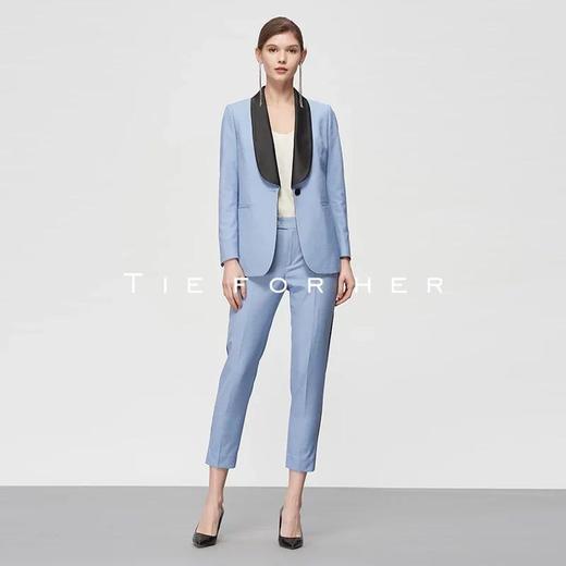 19TFL09 马卡龙色拼接青果领西装两件套 商品图0