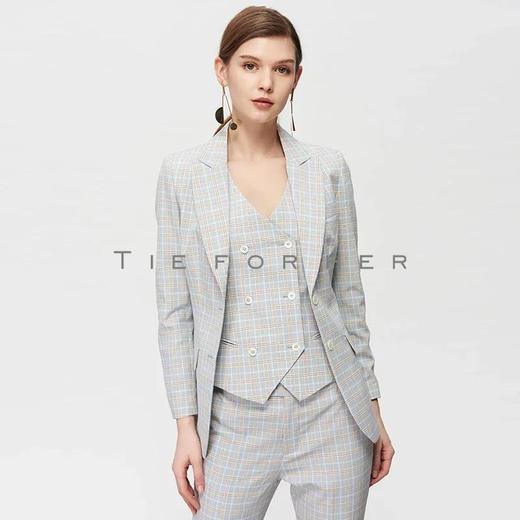 TF217 夕雾蓝格纹三件套 商品图1