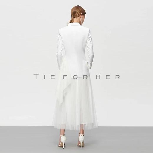 19TFL16 云白色双排扣纱裙两件套 商品图4