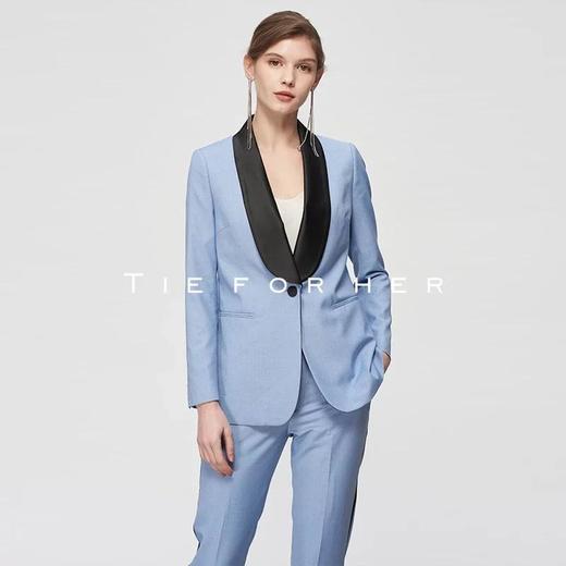 19TFL09 马卡龙色拼接青果领西装两件套 商品图1