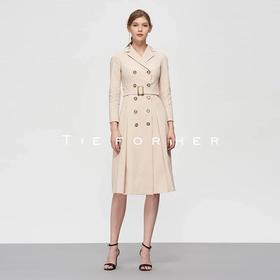 19SSDU26 豆蔻色双排多扣风衣