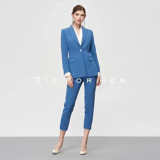 TF198 鸢尾蓝修身西装两件套 商品图1